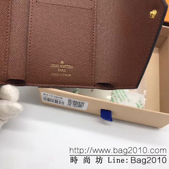 路易威登LV頂級原單 M41938啡色海外Monogram帆布Victorine錢夾 女士錢包 ZY1064